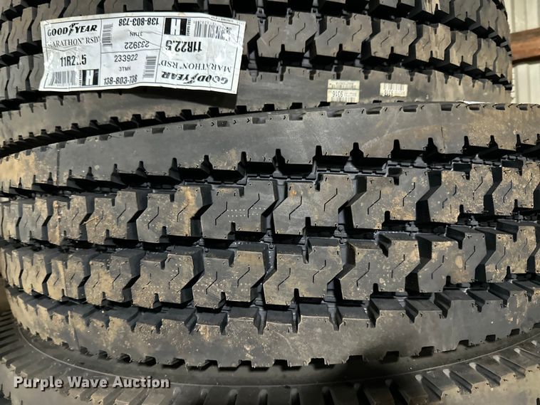 image for item DO3303 (8) Goodyear Marathon 11R22.5 tires