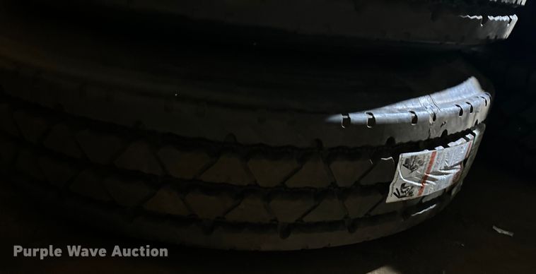 image for item DO3321 (2) 11R22.5 tires and wheels 