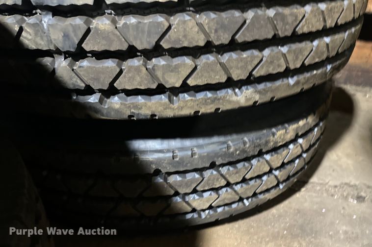 image for item DO3321 (2) 11R22.5 tires and wheels 