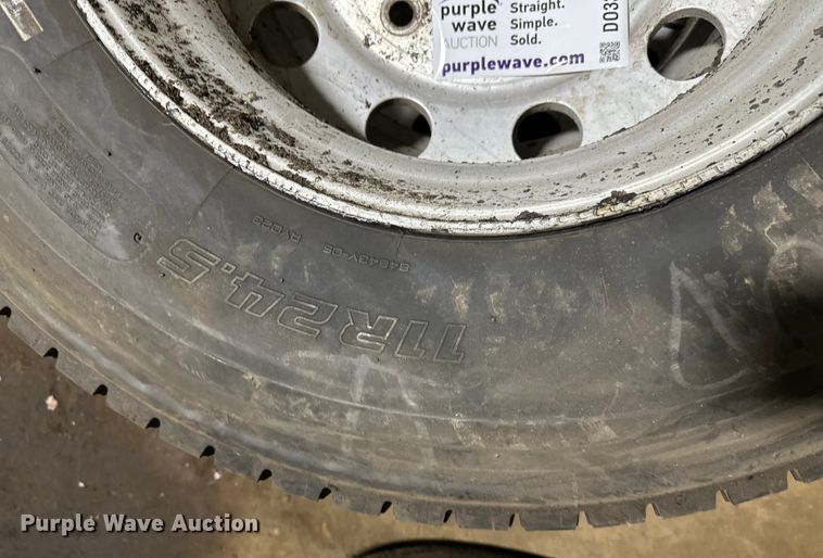 image for item DO3323 (2) 11R24.5 tires and wheels