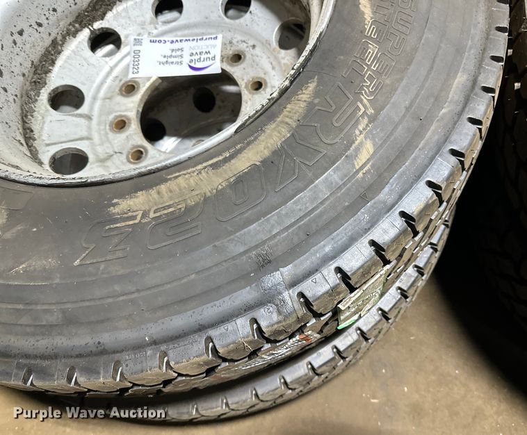 image for item DO3323 (2) 11R24.5 tires and wheels