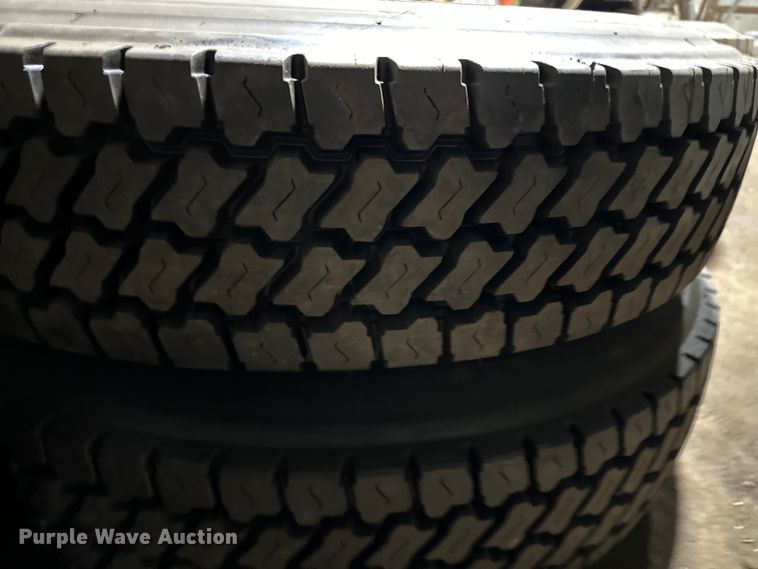 image for item DO3323 (2) 11R24.5 tires and wheels