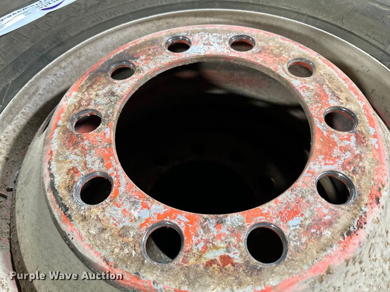 image for item DO3326 (4) 11R22.5 wheels and tires