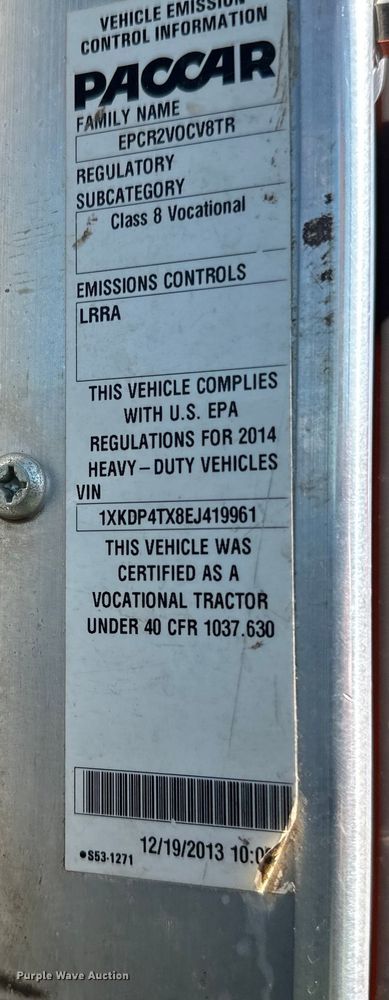 image for item DO3395 2014 Kenworth  T800W semi truck