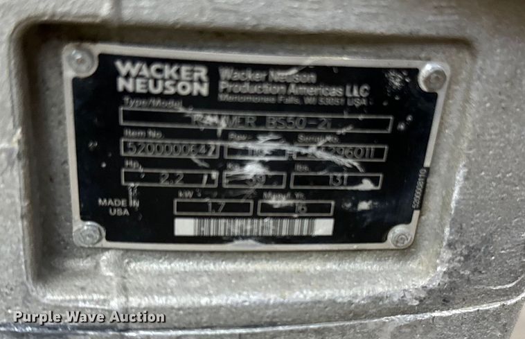 image for item DO3414 Wacker BS50-2 plate compactor