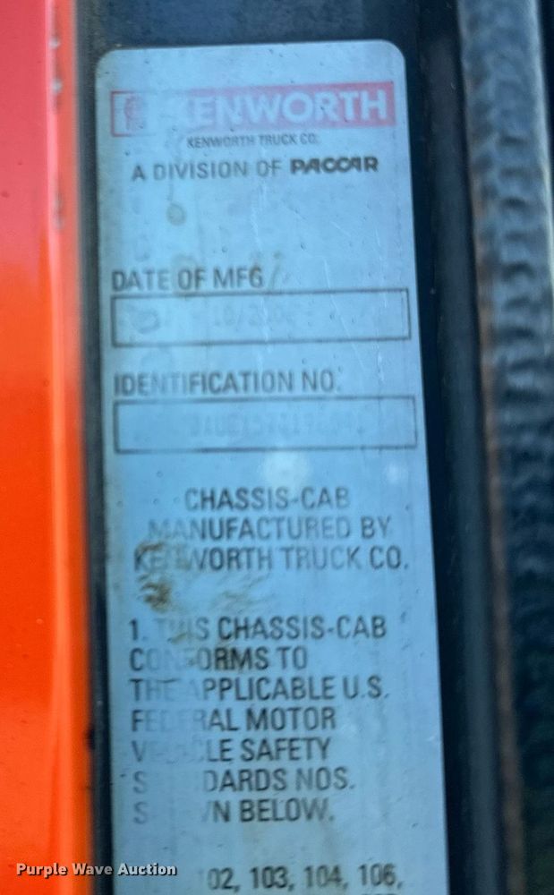 image for item DQ7414 2007 Kenworth  T800 dump truck