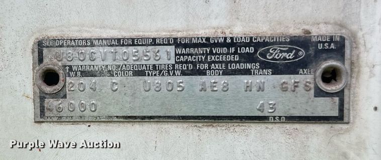 image for item DQ7430 1974 Ford  8000 water truck