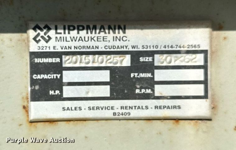 image for item DQ7445 2015 Lippmann  30X62 jaw crusher