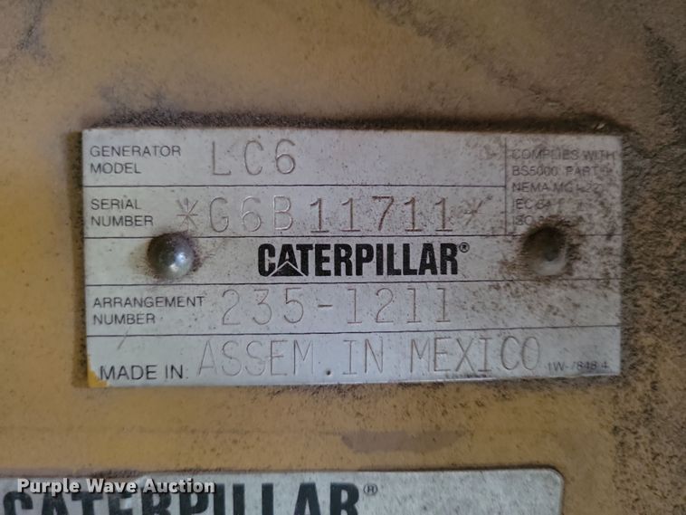 image for item DQ7454 2007 Caterpillar LC6 generator
