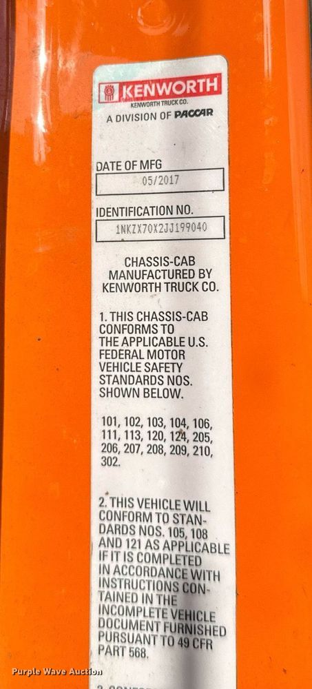 image for item DR4252 2018 Kenworth T880 dump truck