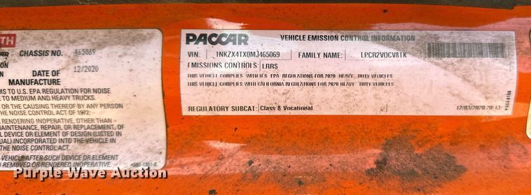 image for item DR4253 2021 Kenworth T880 dump truck