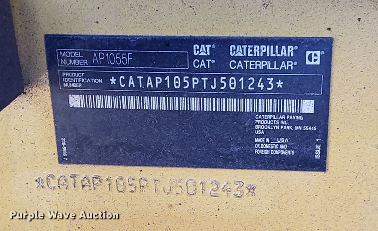 image for item DR4260 2020 Caterpillar AP1055F paver