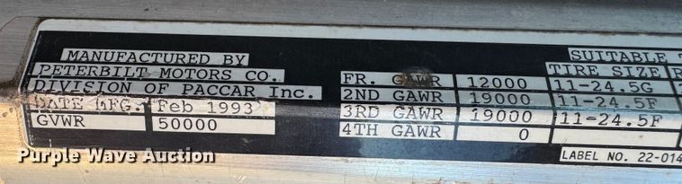 image for item DK6807 1993 Peterbilt 379 semi truck