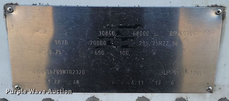 image for item DP3425 2009 Great Dane SUP-1114-11053 refrigerated van trailer