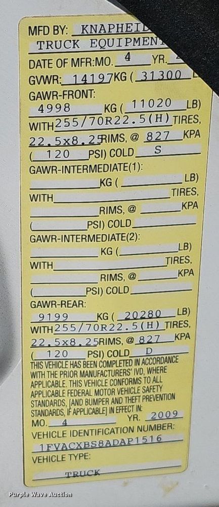 image for item DQ8603 2010 Freightliner Busings Class M2 Crew Cab flatbed truck