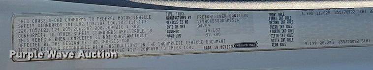 image for item DQ8603 2010 Freightliner Busings Class M2 Crew Cab flatbed truck