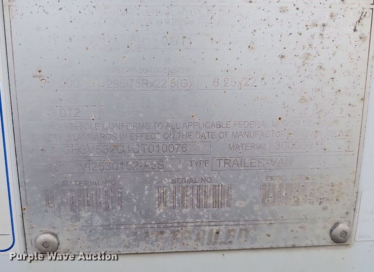 image for item DQ8642 2012 Hyundai Translead VI2530152-AJS dry van trailer