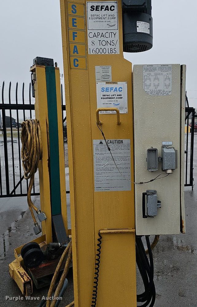 image for item DQ8662 2001 Sefac 1200M65  four post automotive lift