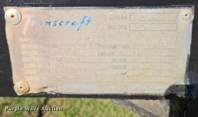 image for item DR8545 1974 Transcraft TH40 scrap trailer