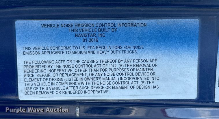 image for item EH3837 2017 International  PROSTAR  semi truck