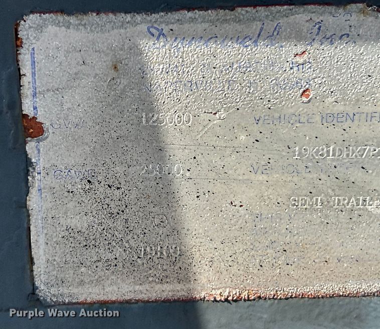 image for item EK4273 1993 Dynaweld  lowboy equipment trailer