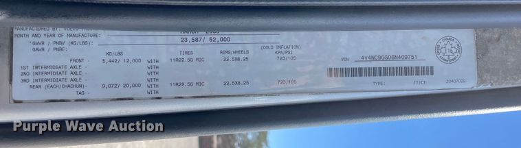 image for item LW9023 2006 Volvo  VNL semi truck