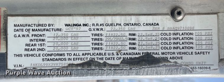 image for item LW9025 1997 Kenworth  T800 tank truck