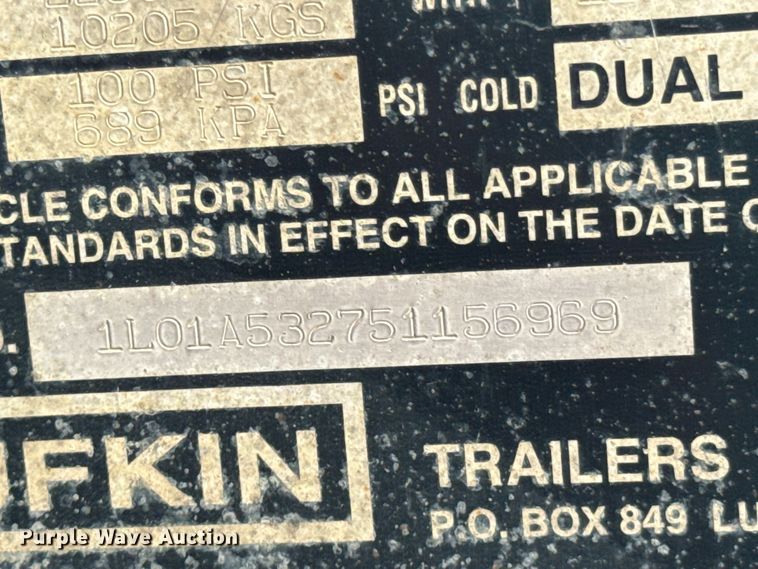 image for item ND9066 2005 Lufkin dry van trailer