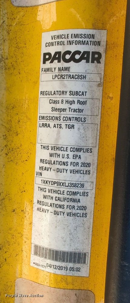 image for item NG9405 2020 Kenworth T680 semi truck