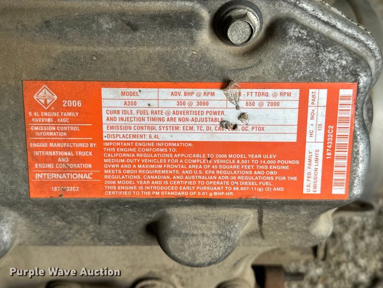 image for item OM9334 2006 International  A350 engine