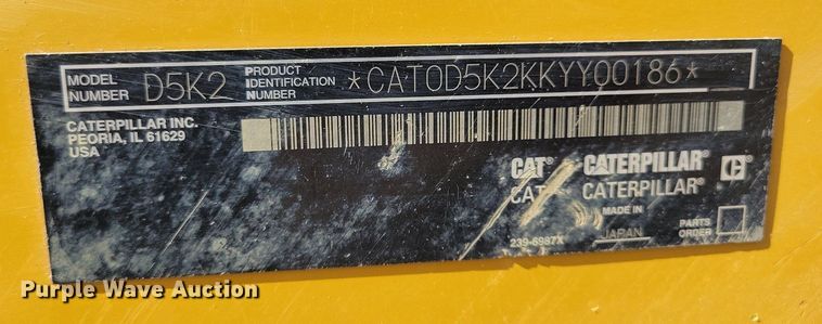 image for item DO3351 2012 Caterpillar D5K2  dozer