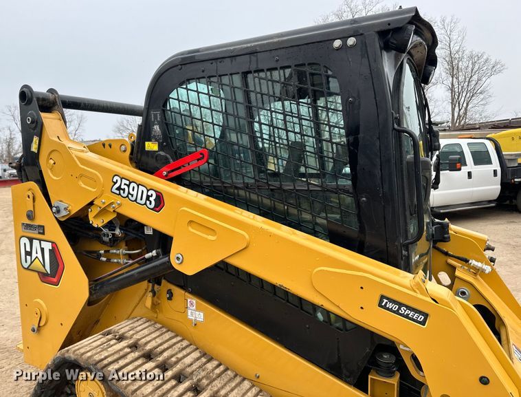 image for item DQ0587 2023 Caterpillar 259D3 tracked skid steer loader