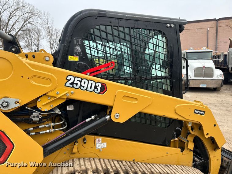 image for item DQ0587 2023 Caterpillar 259D3 tracked skid steer loader