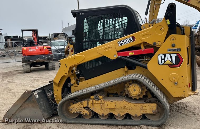 image for item DQ0589 2021 Caterpillar 259D3 tracked skid steer loader