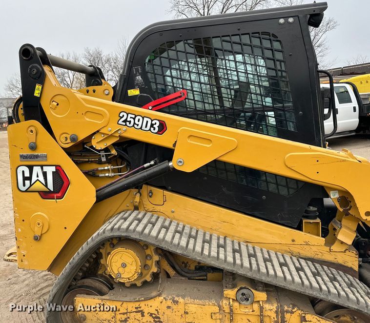image for item DQ0589 2021 Caterpillar 259D3 tracked skid steer loader
