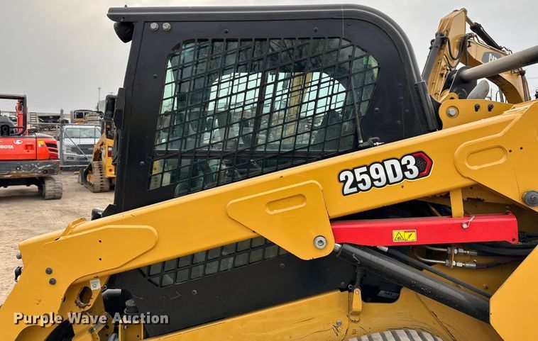 image for item DQ0589 2021 Caterpillar 259D3 tracked skid steer loader