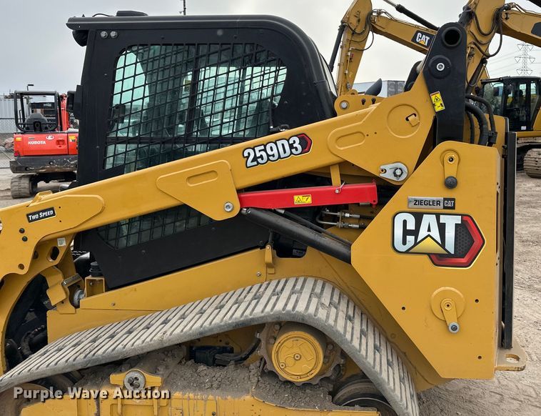 image for item DQ0590 2023 Caterpillar  259D3 tracked skid steer loader