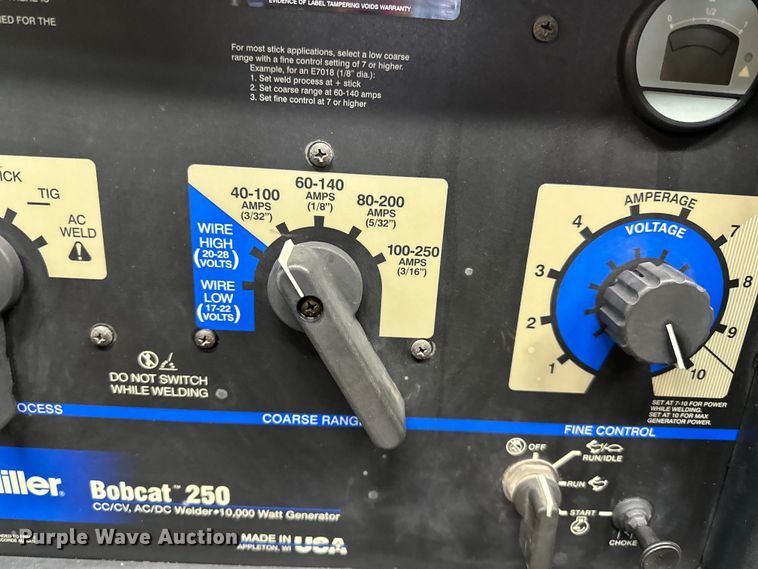 image for item DQ0640 Miller Bobcat 250 welder/generator