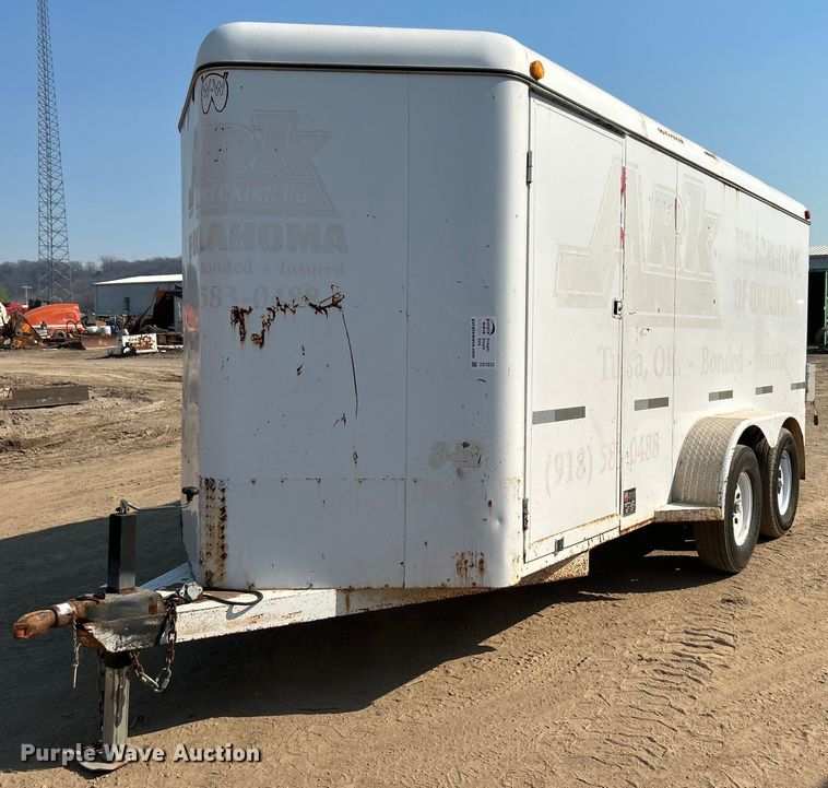 image for item DO1033 2002 W-W Trailers enclosed cargo trailer