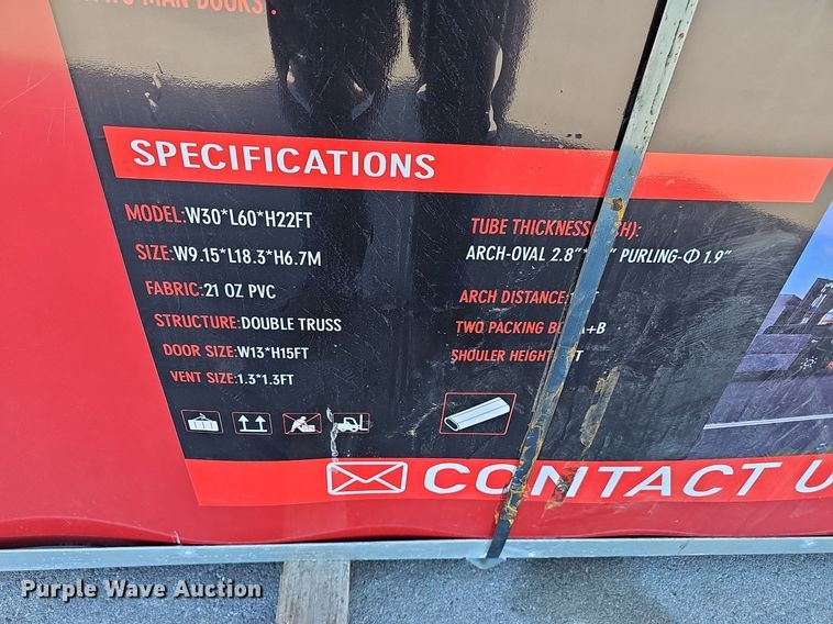 image for item DP0825 2023 Hills Industrial truss arch storage shelter  