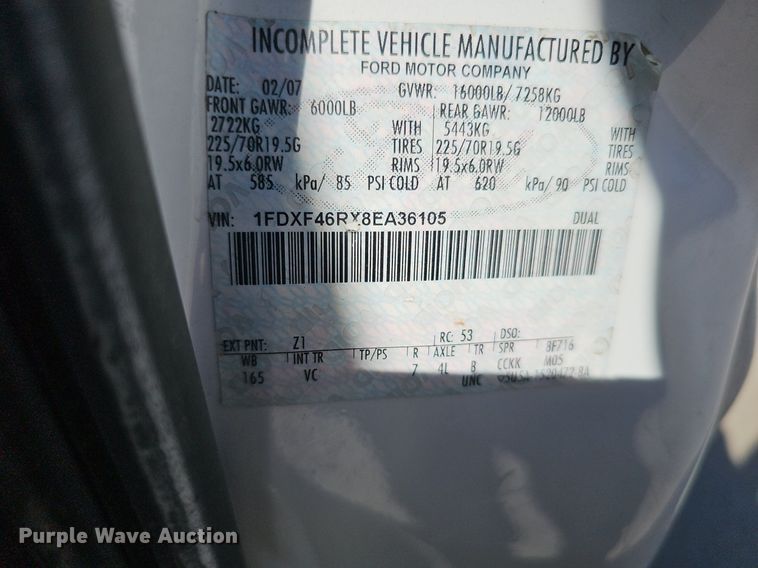 image for item DQ8657 2008 Ford F450 Super Duty XL  flatbed truck