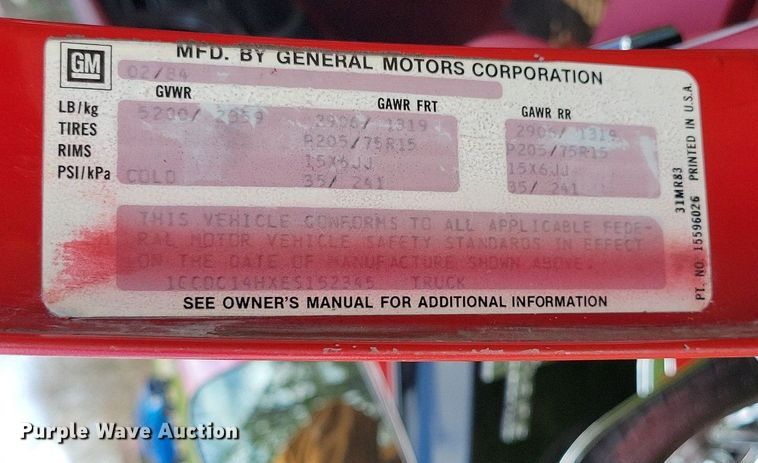 image for item DR7946 1984 Chevrolet  C10 pickup truck