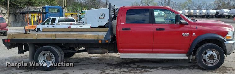 image for item DR7975 2011 Dodge Ram 5500HD Crew Cab flatbed truck