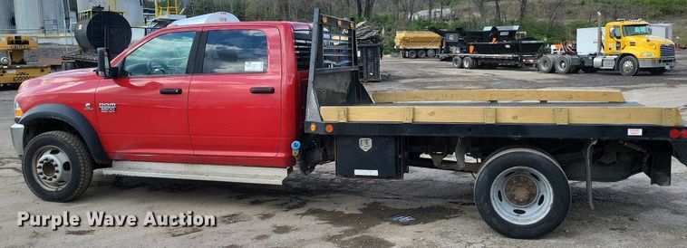 image for item DR7975 2011 Dodge Ram 5500HD Crew Cab flatbed truck
