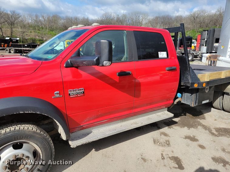 image for item DR7975 2011 Dodge Ram 5500HD Crew Cab flatbed truck