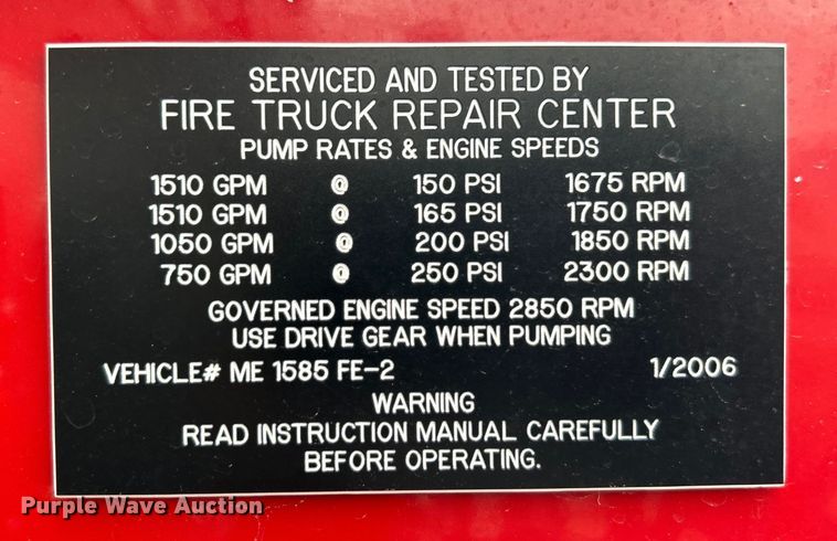 image for item EG1290 1993 International  4900 pumper fire truck