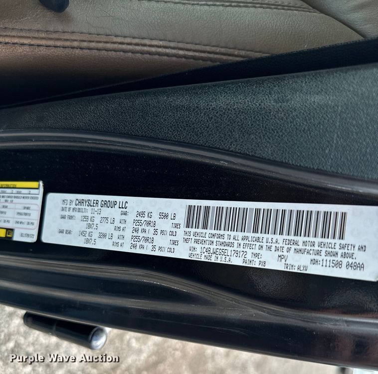 image for item EG1315 2014 Jeep Wrangler Unlimited  SUV