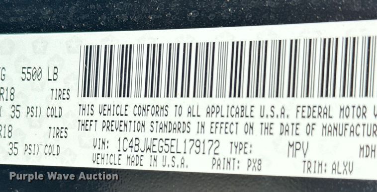 image for item EG1315 2014 Jeep Wrangler Unlimited  SUV