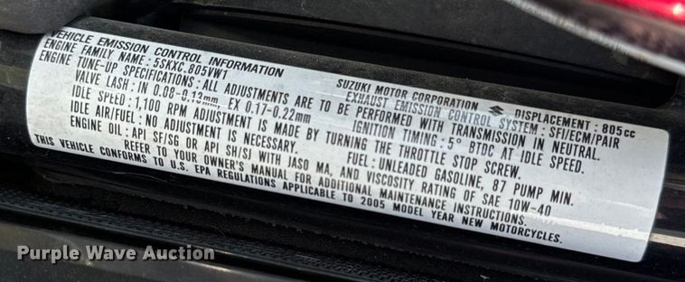 image for item EH5363 2005 Suzuki M50BK5 Boulevard motorcycle