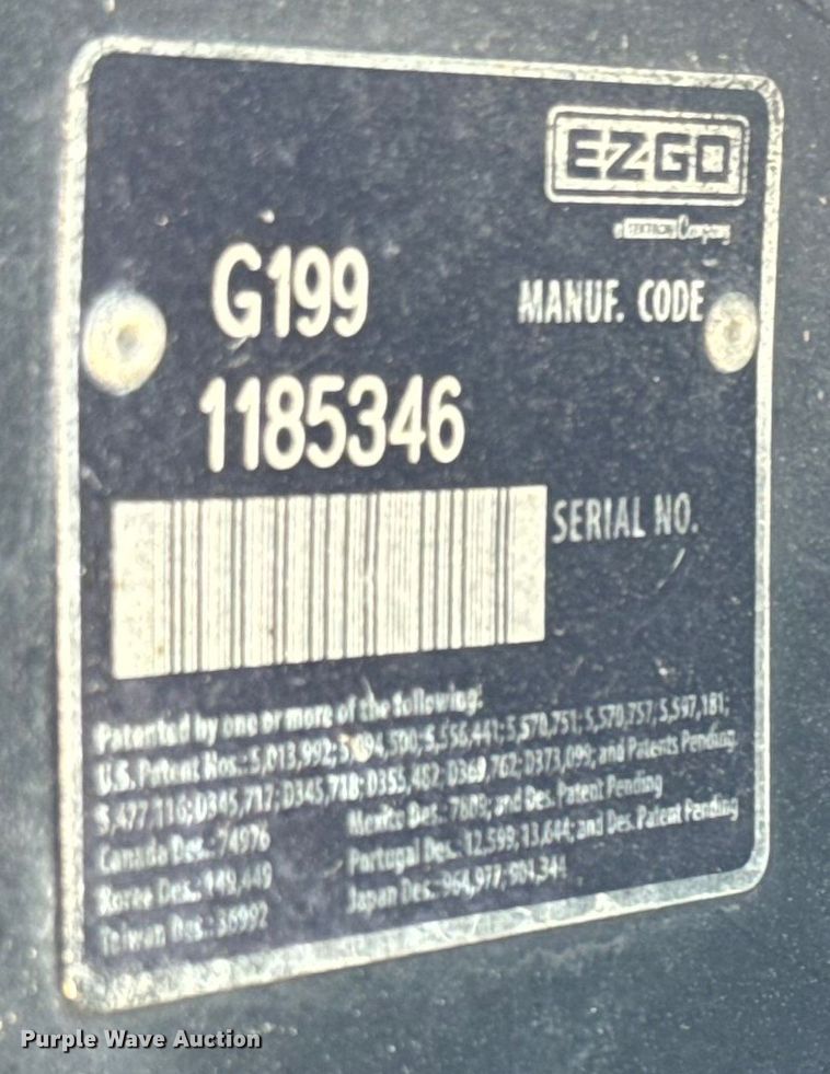 image for item EH5421 Ezgo  G199 golf cart